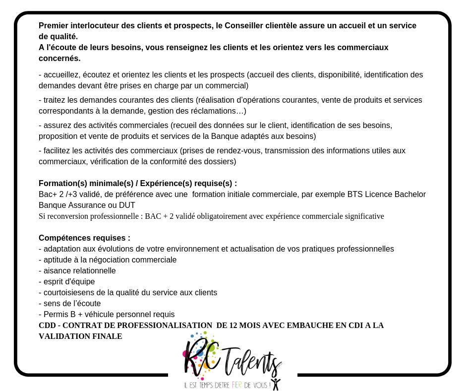 APCRC_86's tweet photo. Intéressé(e) par la #banque ? RC Talents recrute dans la #Vienne pour l'une des entreprises membres de l'APCRC des conseillers clientèles en contrat de #professionnalisation avec #CDI à la validation finale ✍😀Postulez à recrutement.apcrc@outlook.fr ! #Job #recrutement #poitiers https://t.co/jUjBVpNbzg