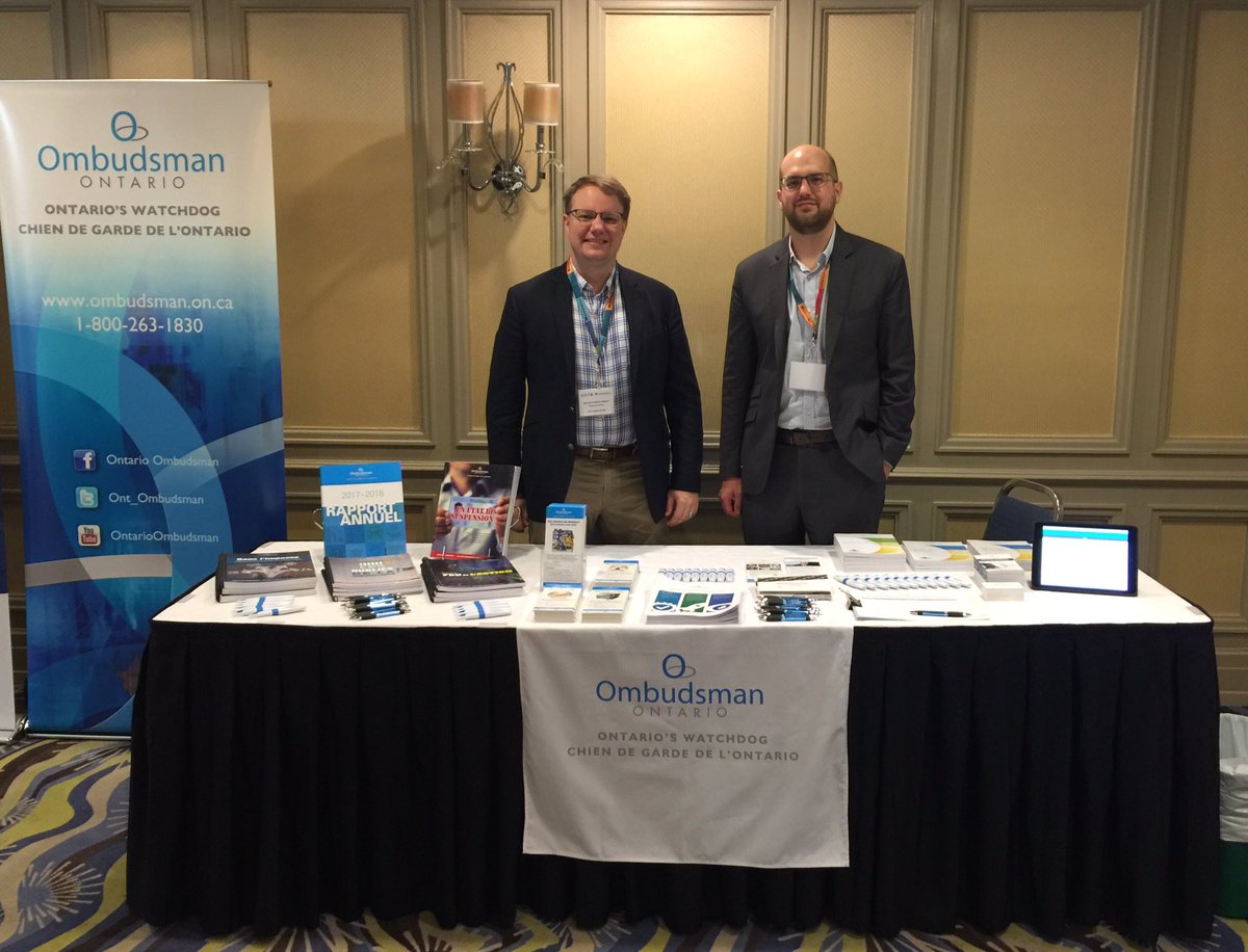 Join Ombudsman staff at <a href="/ajefo_justice/">AJEFO</a>’s 40th Annual Conference in Sudbury today and tomorrow! Stop by our booth, say hello to our staff and learn more about our office and how we handle complaints. More on the event: ajefo.ca/juristes/congr… #congresAJEFO