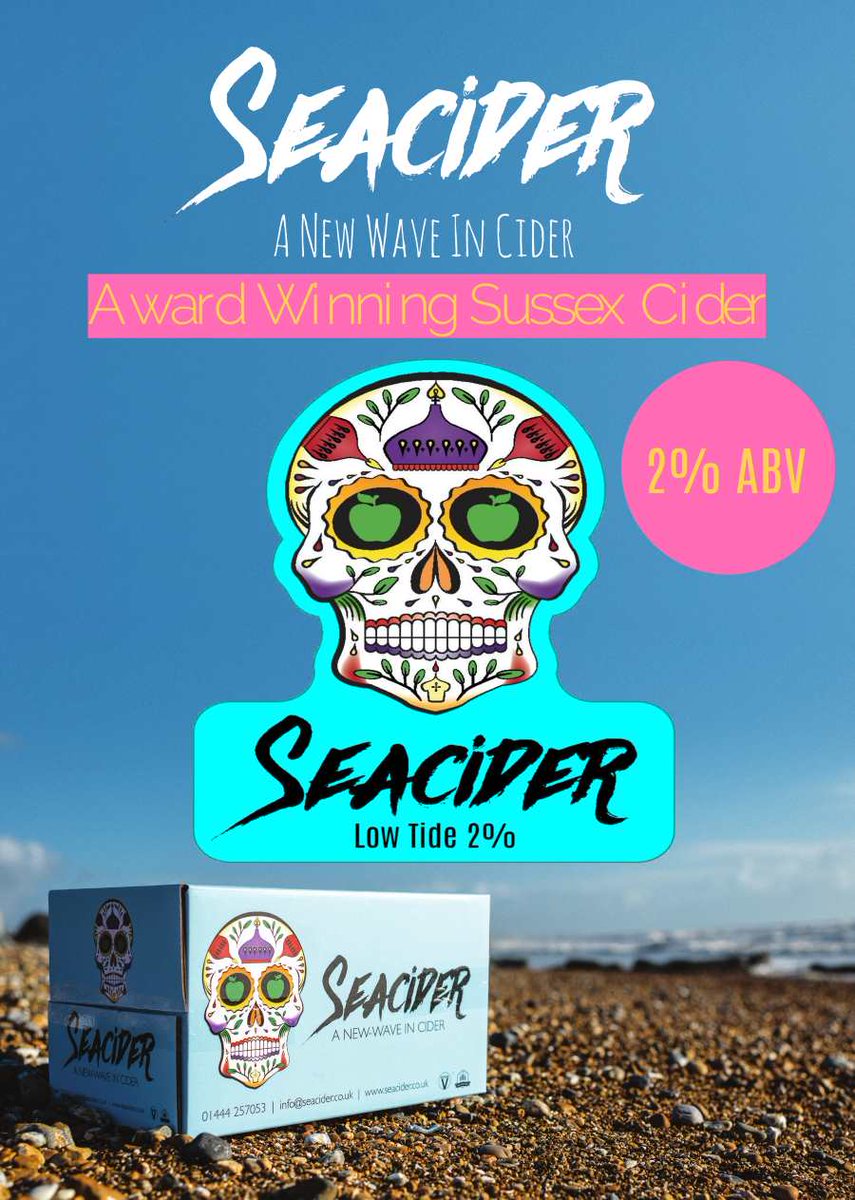 SeaCiderSussex's tweet photo. 🌊Our new reduced-alcohol cider 'Seacider Low Tide 2% ABV' is now available on our website! Low Tide has the same flavour profile as our medium cider range but with only 2% Alcohol! #seacidersussex #craftcider #cider #lowalcoholcider #lowalcohol #lightcider #lightdrinks #lowabv https://t.co/Xk8XRosK3X