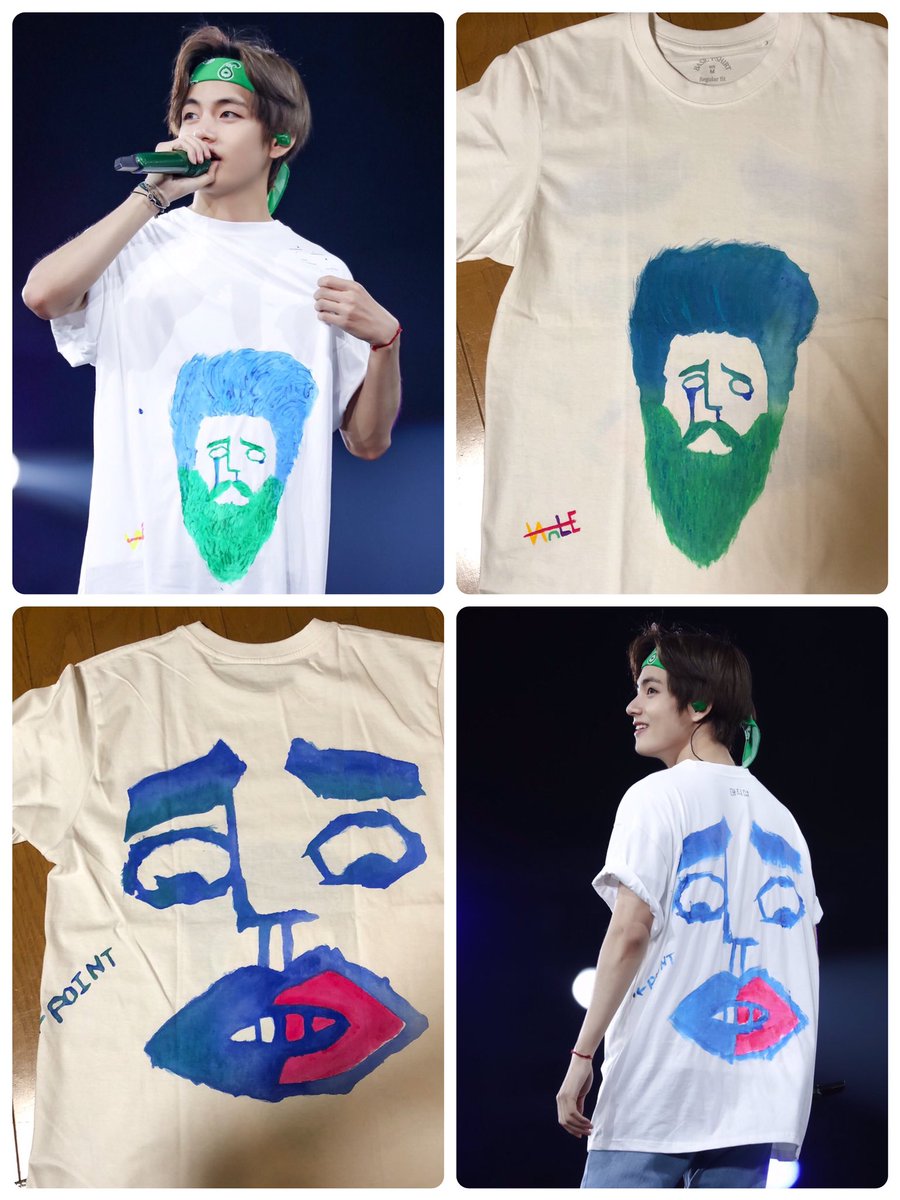 Maaatan Twitterren 釜山ペンミで着てたテテtシャツを再現 完全一発描きだったから少しビクビクしながら描いたけど こうして喜んでもらえたしプレゼントできてよかった 好きなアイドルと同じ服を着てみたいって思う気持ち分かるし うち自身も思う気持ちは Maaatan Twitterren 釜山ペンミで着てたテテtシャツを再現 完全一発描きだったから少しビクビクしながら描いたけど こうして喜んでもらえたしプレゼントできてよかった 好きなアイドルと同じ服を着てみたいって思う気持ち分かるし うち自身も思う気持ちは