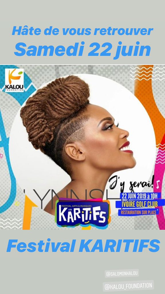 LynnshaOfficiel's tweet photo. La santé l’éducation pour tous .... la @FondationKalou œuvre en sens . Festival #KARITIFS 1 ere édition Arts et Musique . Je serai là. Rdv samedi 🙏🏾💋💗 @salomonkalou https://t.co/LpUfHofUTP