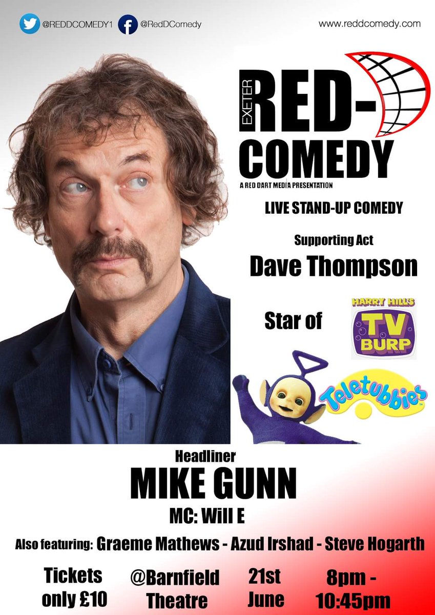 REDDCOMEDY1's tweet photo. We want to put on the best comedy nights, and we love for you to attend.

https://t.co/0N5kLM3PJz

@exploringexeter
@ExpressandEcho @tweetinexeter @BBCSpotlight @ExeterBarnfield @BBCDevon @TheExeterDaily @WhatsOnDevonL https://t.co/eTbNGJgpqz
