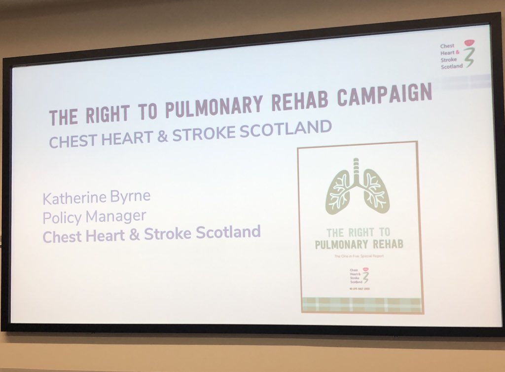 The Right to Pulmonary Rehab from <a href="/CHSSKath/">Kath Byrne</a> from <a href="/CHSScotland/">Chest Heart & Stroke Scotland | also on bluesky</a> #righttopulmonaryrehab #SPRAG19