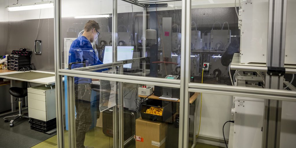 Ultimaker's tweet photo. #HowToMakeAnUltimaker - As the #UltimakerS5 has an integrated power supply, it must be tested for electrical safety through #hipot testing. This ensures it is properly electrically isolated and safe to use. #Ultimaker #InnovateEveryDay https://t.co/VAnsyK63Kv