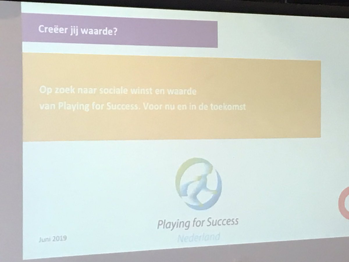 Vandaag aanwezig bij <a href="/PfSAlmere/">PfSAlmere</a> bij de strategische bijeenkomst van <a href="/pfsnl/">Playing for Success</a> Inspirerende bijeenkomst over de waarde en toekomst van ons programma!