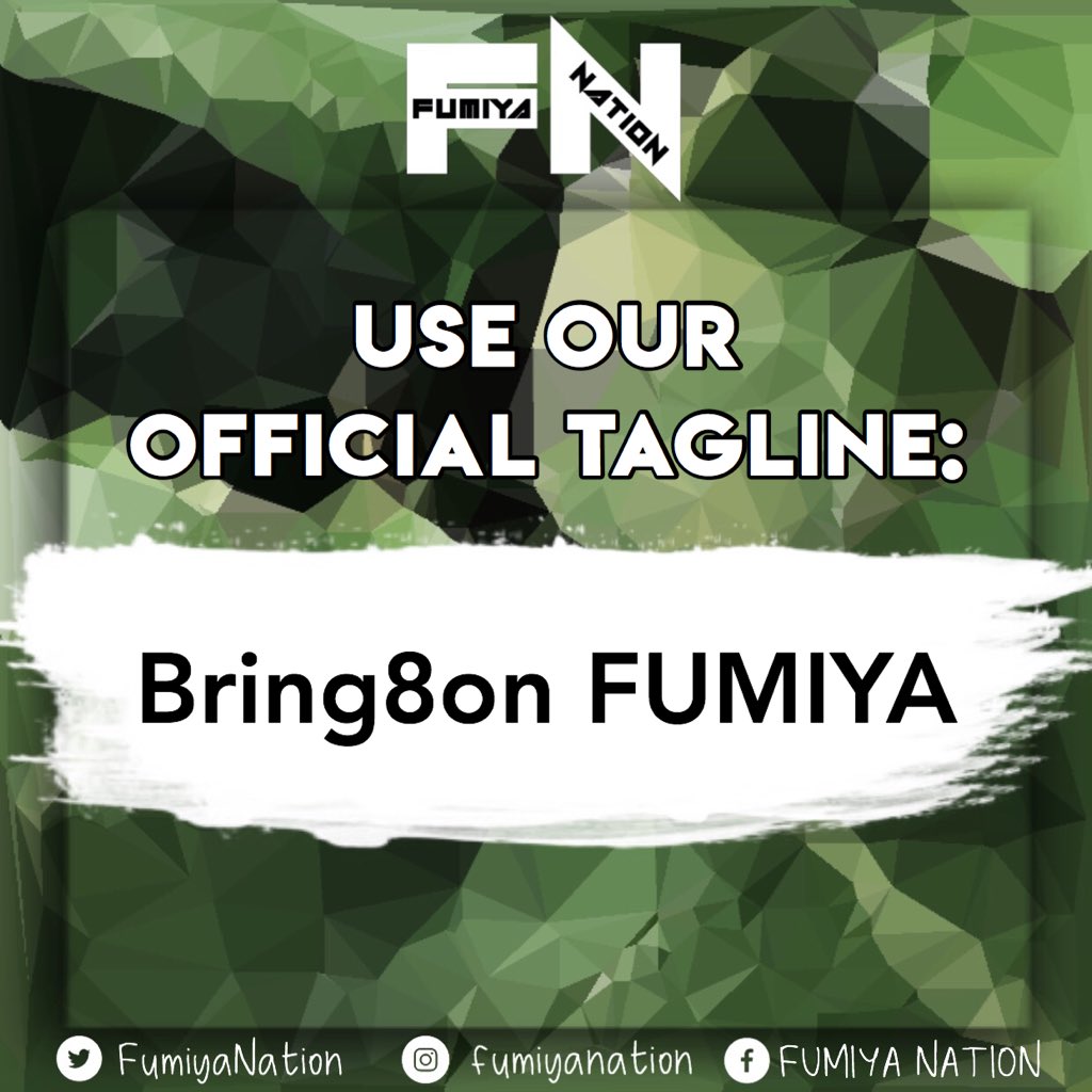 FumiyaNation's tweet photo. [TWITTER PARTY]

Yakisoba fam! Let's all catch Fumiya later, on @PBBabscbn Bring EIGHT on!♡

Use our official tagline for tonight. 

Happy tweeting! :)

Bring8on FUMIYA | @fumfumfum3 https://t.co/RgE8ToUn5k