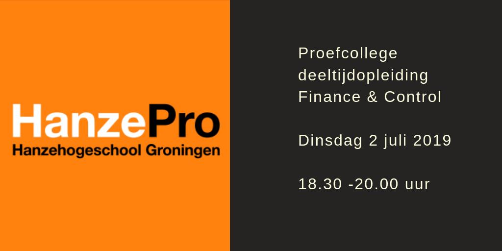 De deeltijdbachelor Finance &amp; Control is vernieuwd. Meld je aan voor een proefcollege op 2 juli en laat je vrijblijvend informeren over de mogelijkheden. Je kunt vanaf nu ook losse modules volgen. #finance #deeltijdopleiding #hanzepro bit.ly/2KvXEbY