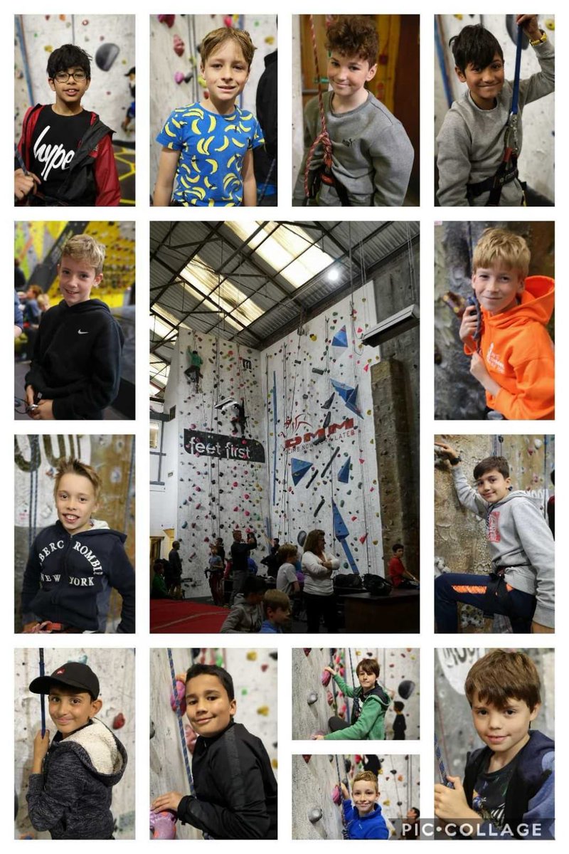 #Year6 honing their climbing skills this morning @FoundryClimbing scaling new heights!