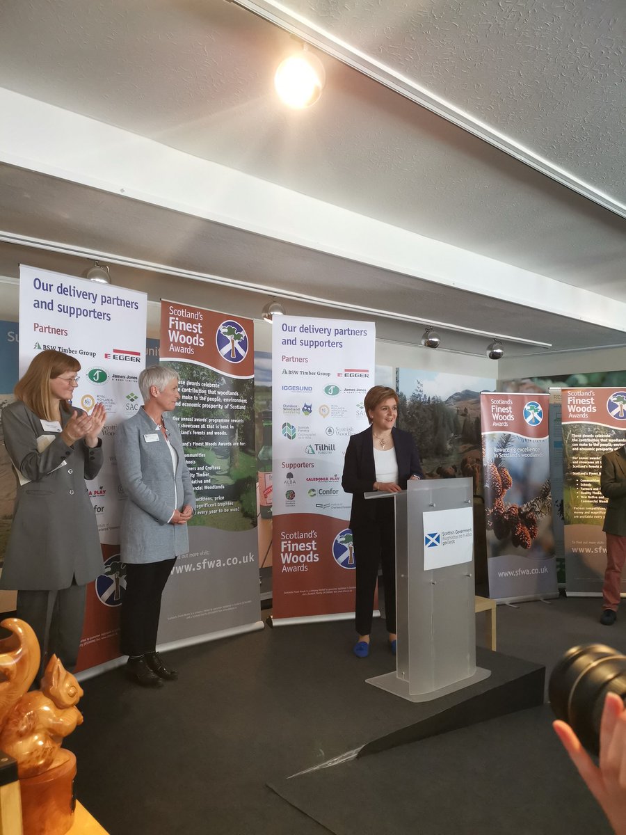It is fantastic to see @NicolaSturgeon has joined us at @ScFinestWoods @ScotlandRHShow #SFWA19 #forestry #forestryfriday #HighlandShow