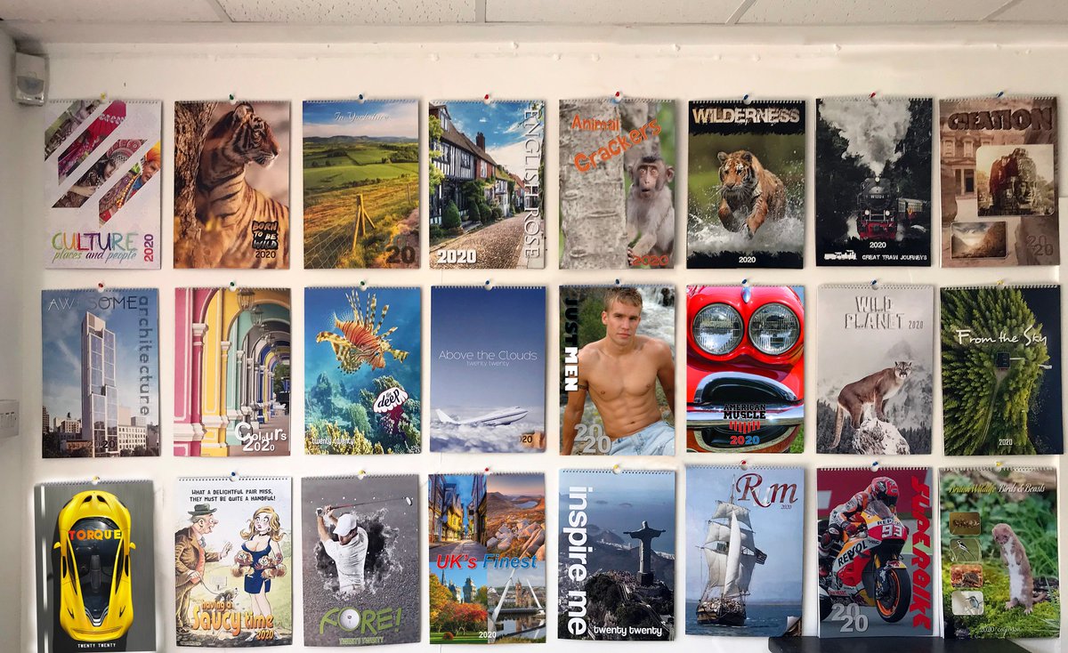 Ditto4Design's tweet image. One of our advertising walls at Ditto HQ, showing some of the huge range of promotional calendars we manufacture. Dont leave it to late to order yours guys!