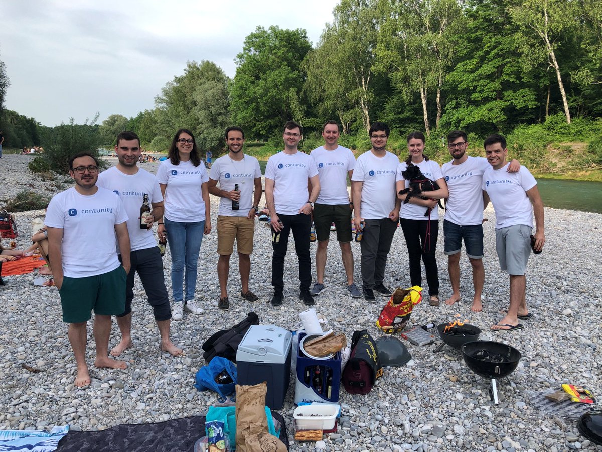 Celus_io's tweet photo. Time for a team event! We had a great BBQ at the Isar. https://t.co/qLVdeiRZKa
