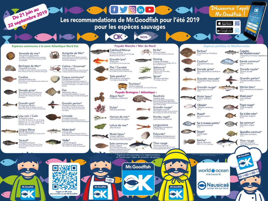 C’est l’été ☀️👙🍦! Et pour manger vos produits de la mer préférés pendant cette saison estivale, suivez les recommandations de <a href="/Mr_Goodfish/">Mr.Goodfish</a> 👇

#saison #été #poisson #pechedurable #fish