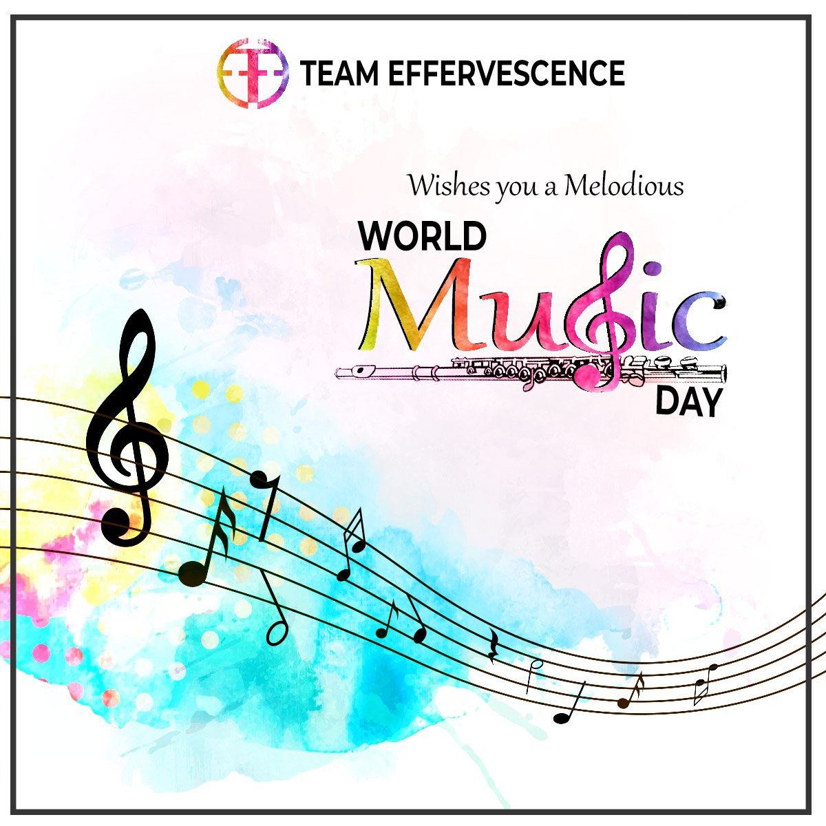 A message through music is far more persuasive because it knows no bounds. It's because the perplexity of its elegance and the simplicity of its composition simply blend in harmony.
Let us celebrate this harmony🎶
And to the soul of every Effervescence❣

#WorldMusicDay
#EFFE19