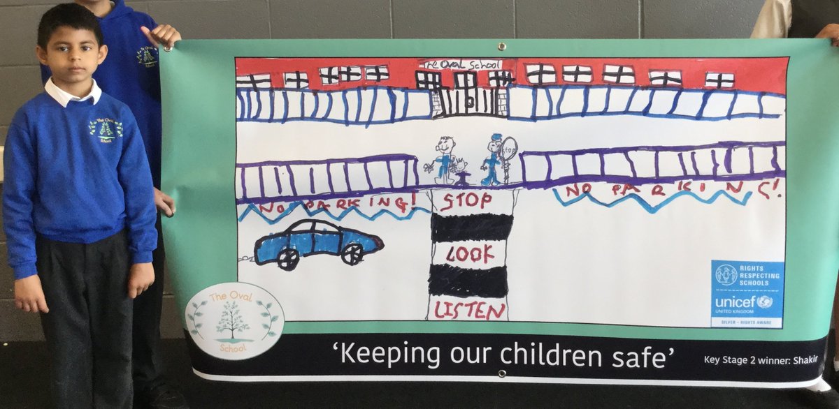 Today we took our <a href="/UNICEF_uk/">UNICEF UK</a> Rights Respecting Rangers and competition winners to <a href="/CockshutHillSch/">Cockshut Hill School</a> to collect our new #RoadSafety banners. #KeepOurChildrenSafe