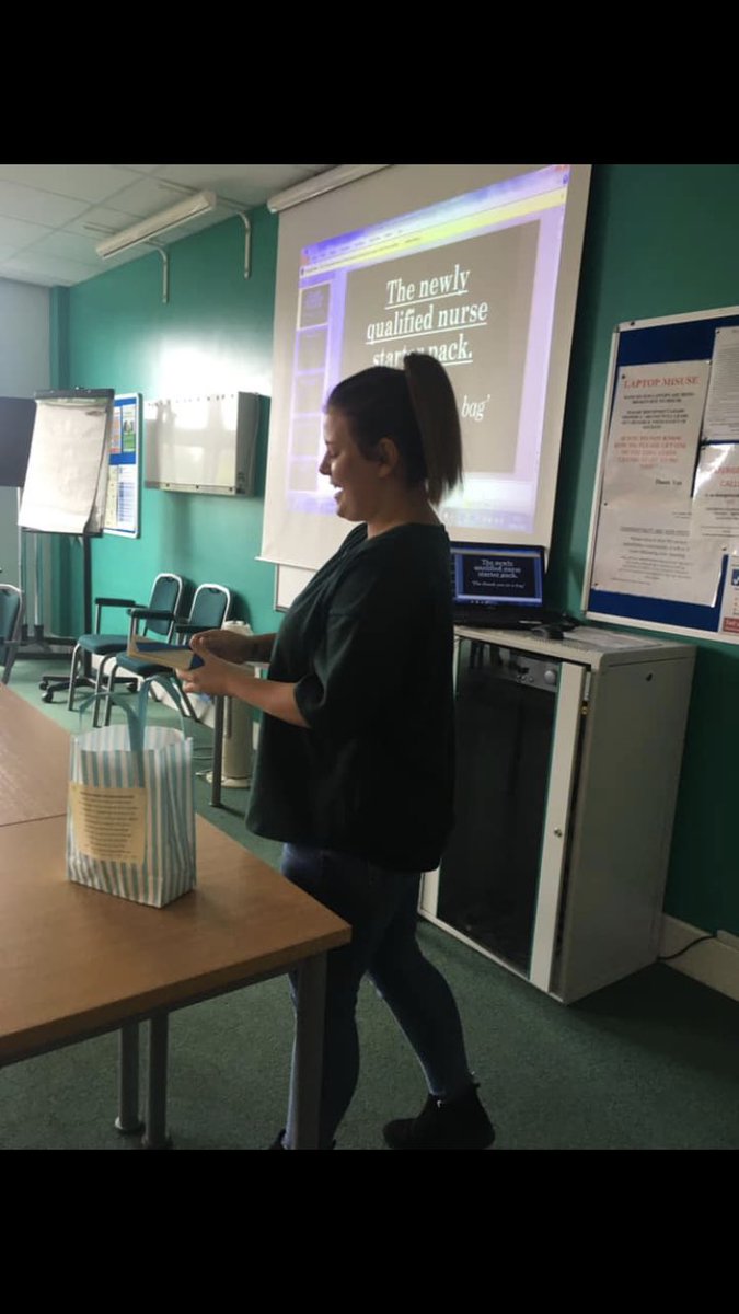 acute_amu's tweet photo. Our amazing Alice presenting the launch of The AMU Newly Qualified Nurse Starter Bag #AMU #acutemedicine #retentionandrecruitment #wecare #nurse https://t.co/7Jwxp3viJH