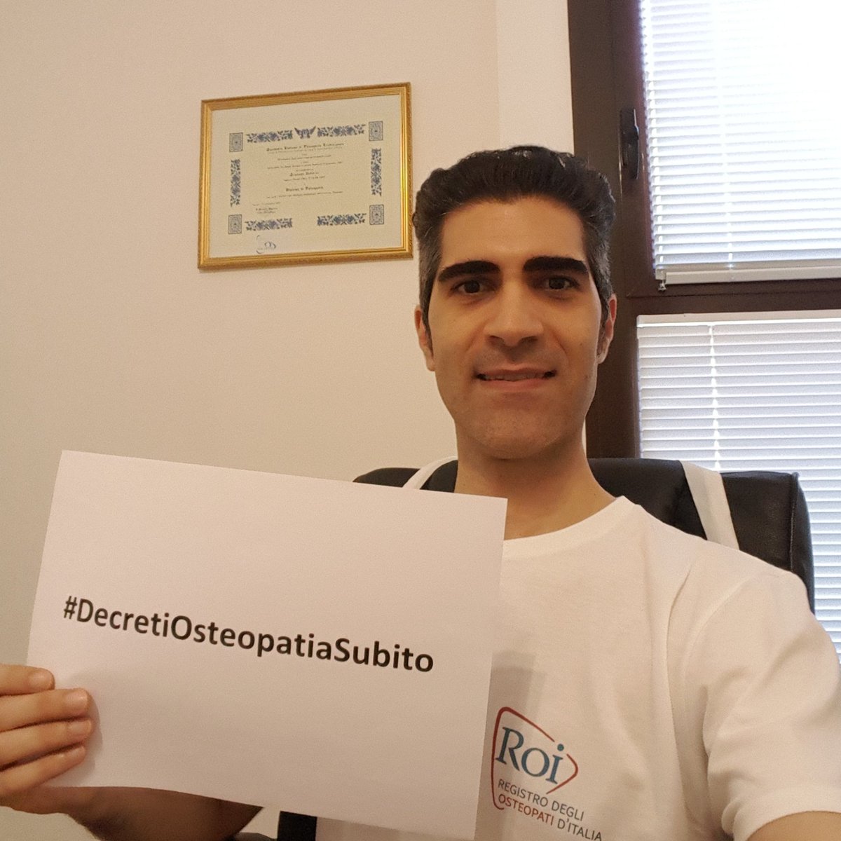 Vorrei che lo Stato nel quale vivo e al quale sento ancora di appartenere MI CONSIDERASSE PROFESSIONALMENTE.
#DecretiOsteopatiaSubito 
<a href="/MinisteroSalute/">Ministero della Salute</a>
<a href="/GiuseppeConteIT/">Giuseppe Conte</a>
 <a href="/GiuliaGrilloM5S/">Giulia Grillo</a>
 <a href="/matteosalvinimi/">Matteo Salvini</a>
 <a href="/luigidimaio/">Luigi Di Maio</a>
<a href="/LaVeritaWeb/">La Verità</a>
<a href="/repubblica/">Repubblica</a>
 <a href="/24OreSanita/">Sole 24 Ore Sanità</a>
<a href="/ilfoglio_it/">Il Foglio</a>
Grazie