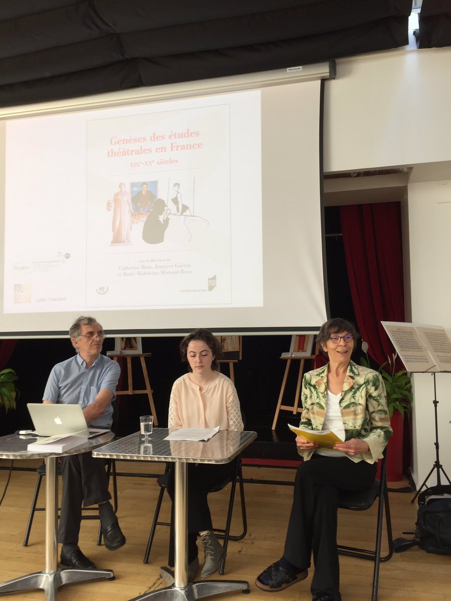 EMRollinat's tweet photo. Prélancement de Genèses des études théâtrales en France XIX-XXe (#PUR) au centre culturel @crous, occasion de revenir sur la naissance d’un groupe de recherche avec une équipe de littéraires @SorbonneParis3 et des chercheurs en Arts du Spectacle @CNRS #THALIM @DocTHALIM https://t.co/t2BeJQk7sS