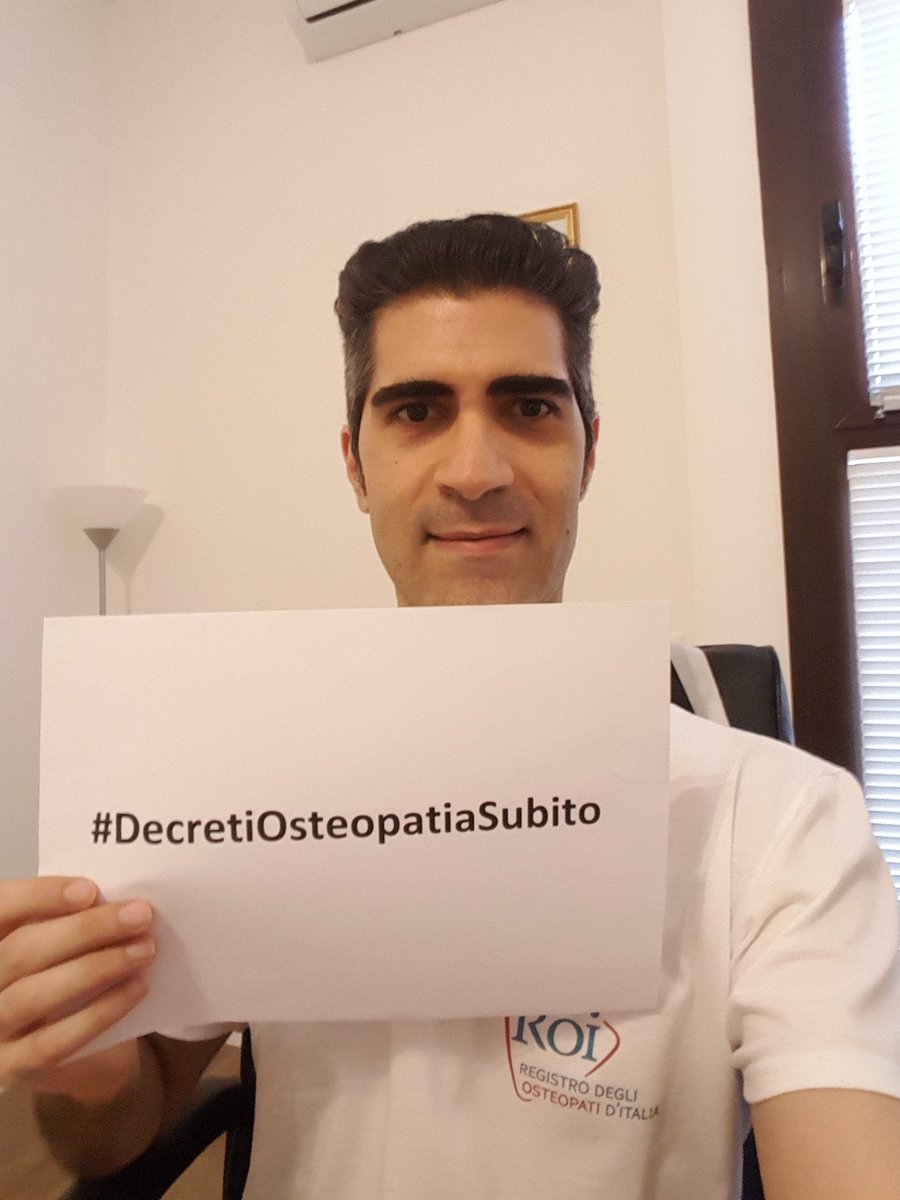 Vorrei che lo Stato nel quale vivo e al quale sento ancora di appartenere MI CONSIDERASSE PROFESSIONALMENTE.
#DecretiOsteopatiaSubito 
<a href="/MinisteroSalute/">Ministero della Salute</a>

<a href="/GiuseppeConteIT/">Giuseppe Conte</a>

<a href="/GiuliaGrilloM5S/">Giulia Grillo</a>
<a href="/matteosalvinimi/">Matteo Salvini</a>
<a href="/luigidimaio/">Luigi Di Maio</a>
<a href="/LaVeritaWeb/">La Verità</a>
<a href="/repubblica/">Repubblica</a>
<a href="/24OreSanita/">Sole 24 Ore Sanità</a>
<a href="/ilfoglio_it/">Il Foglio</a>

Grazie