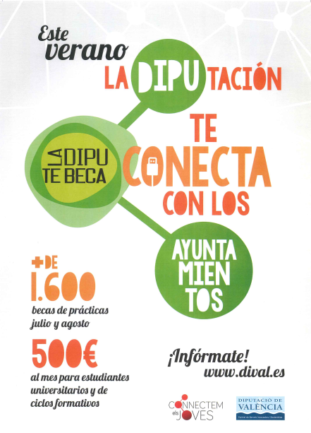 🗣 ¡Ya está aquí La Dipu te Beca 2019! Si eres mayor de 18 años, estudiante grado o de FP y resides en la Prov. de Vlc puedes resultar beneficiario de una beca de 500€ al mes para agosto. Plazo de presentación hasta el 05.06.19. ✅ Más info: sotdechera.es/report/dipu-be…