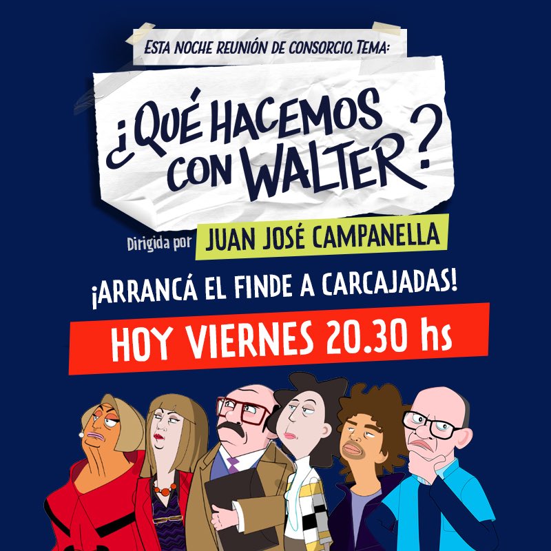 📣Este es el momento para hacer click y meterte de una en el <a href="/multiteatro/">Multiteatro</a> para ver ¿QUÉ HACEMOS CON WALTER? dirige Campanella. Terminar la semana a pura carcajada durante 1 hora 45 viene espectacular😂🎭😂Con Carlos Belloso, Campi y Karina K. 👉🏼🎫 plateanet.com/obra/11482?obr…