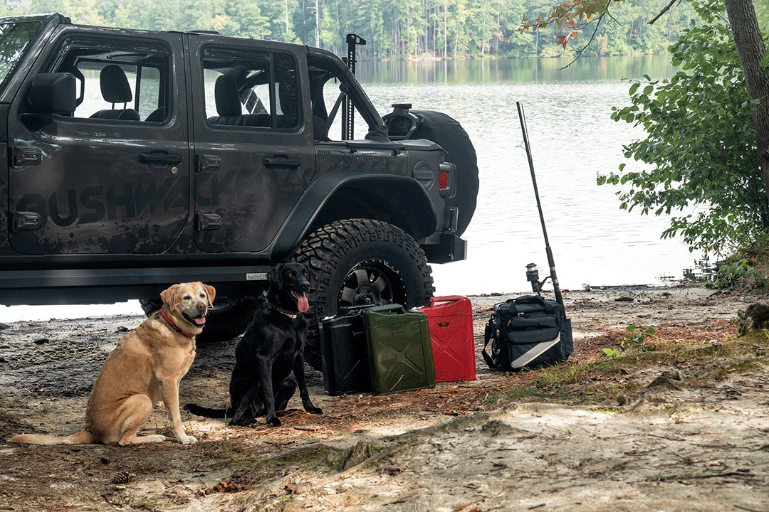 These pups are enjoying the “office” on National #TakeYourDogToWorkDay. Who else is bringing their furry best friend to work today?
.
.
#Bushwacker #BringYourDogToWorkDay #OfficeDogs #FlatStyleFenderFlares #Jeep #JeepJL #Jeeping #JeepLife #JeepDaily #JeeperApproved #ItsAJeepThing