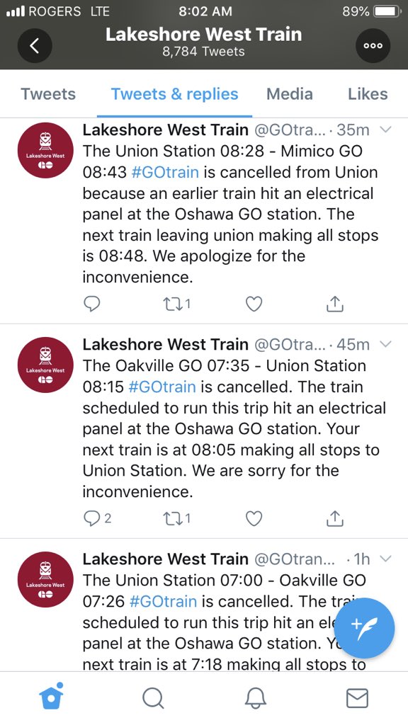 laurajmax's tweet photo. @GOtransitLW So will the next #gotrain be full since you’ve cancelled multiple trains today? Ridiculous... https://t.co/zmamPLfg4F