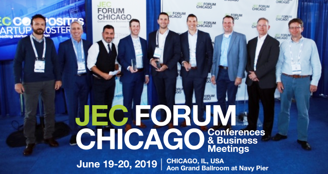 JECComposites's tweet photo. We are proud to announce the #Startupbooster winners at #JECChicago 2019:
Gold: @CF3DPrinting 
Silver: @VartegaCFR 
Bronze: Visolis, Inc. https://t.co/qhCVL0yqJL