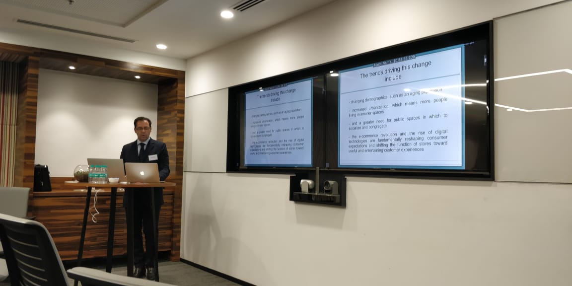 IFCCI1's tweet photo. #IFCCI #RetailCommittee organized a great session on "Evolution and Trends in Retail Real Estate" today where Mr. @RameshNairJLL, CEO of @JLLIndia introduced #Retail sector in India & welcomed the members. #ifccicommittee #evolution #trends2019 #JLLIndia https://t.co/usPWHYdylD
