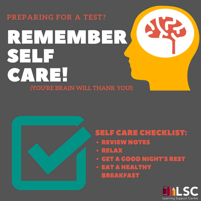 MohawkLSC's tweet photo. This week's study tips is a reminder to incorporate self care into your test prep routine. Brains suffer when under constant stress, so make sure you are making time to take care of yourself physically and mentally. Your brain will thank you!

#MoLSc #MoSuccessStrategies https://t.co/UW55g3uWes