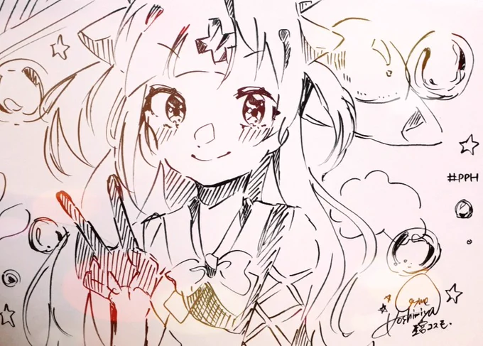 生放送見ながら描いた( *'艸`)💕
めっちゃ可愛い好き〜

#ピンキーライブ #PPH #Vtuber 