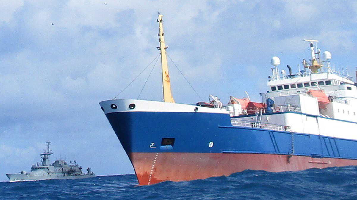 naval_service's tweet photo. LÉ #SamuelBeckett #P61 conducting routine fishery inspections yesterday as part of her Maritime Defence &amp; Security Operations patrol. https://t.co/uPENfhP5Fk