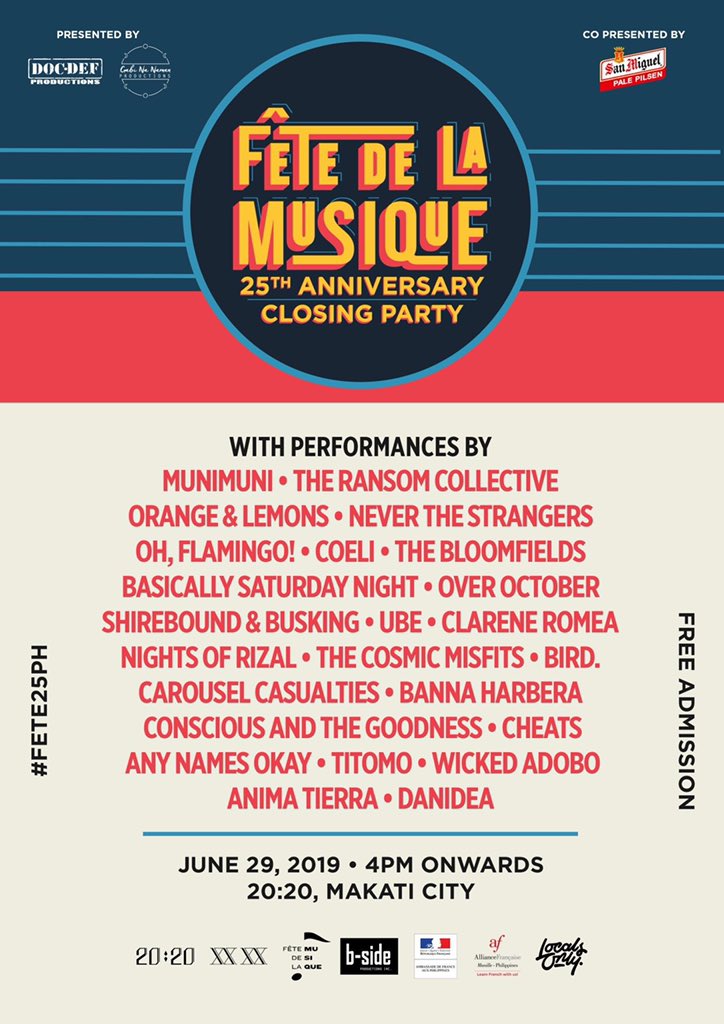 Eyyy so here it is!! The full line up for Fete’s closing party!