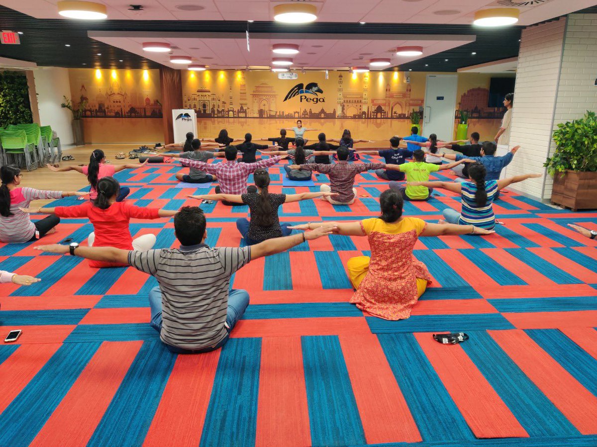 Suman Reddy Eadunuri (@sumaneadunuri) on Twitter photo Our engineers <a href="/pega/">Pegasystems</a> participated in the #Yoga session at work to celebrate #InternationalDayOfYoga2019 #YogaDay2019 Our engineers <a href="/pega/">Pegasystems</a> participated in the #Yoga session at work to celebrate #InternationalDayOfYoga2019 #YogaDay2019