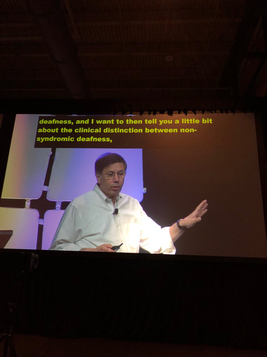 BKelley_HLAA's tweet image. Dr. Tom Friedman ⁦@NIDCD⁩ ⁦@HLAA⁩ #HLAA2019 Research Symposium On Genetics &amp;amp; Hearing Loss. due to a grant from NIDCD &amp;amp; co sponsored by ⁦@CochlearUS⁩