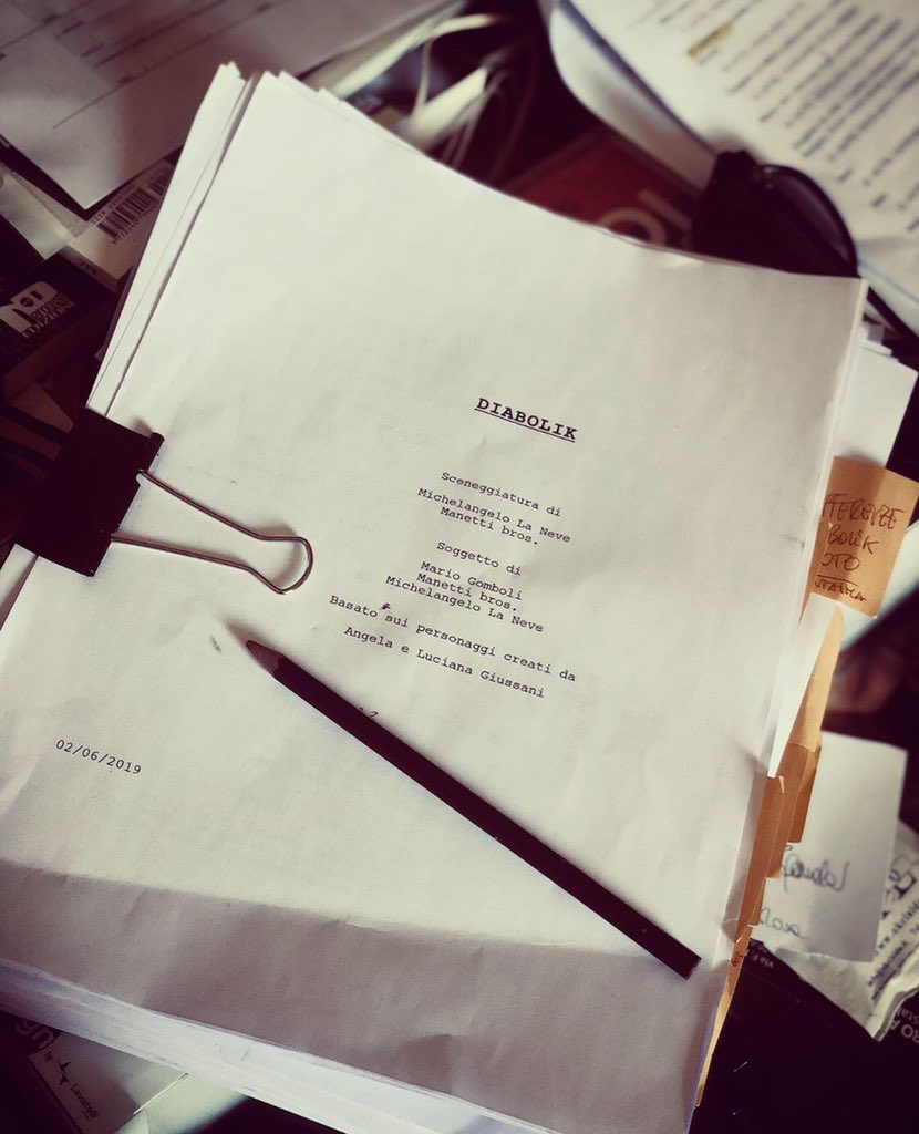 Final script for #Diabolik
💥📝@DiabolikForum 
#mariogomboli #script #moviescript #manettibros #screenplay #italianfilm #movie #1960s #vfx #visualeffects #preproduction