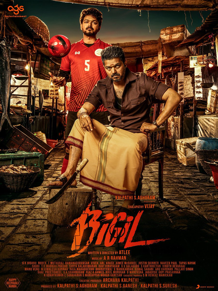 RoganRaj4's tweet photo. BIGIL first look vera level thalaivaraaa 😘😘😘😘😘😘😘😘😘 https://t.co/BQrkN2CNK2
