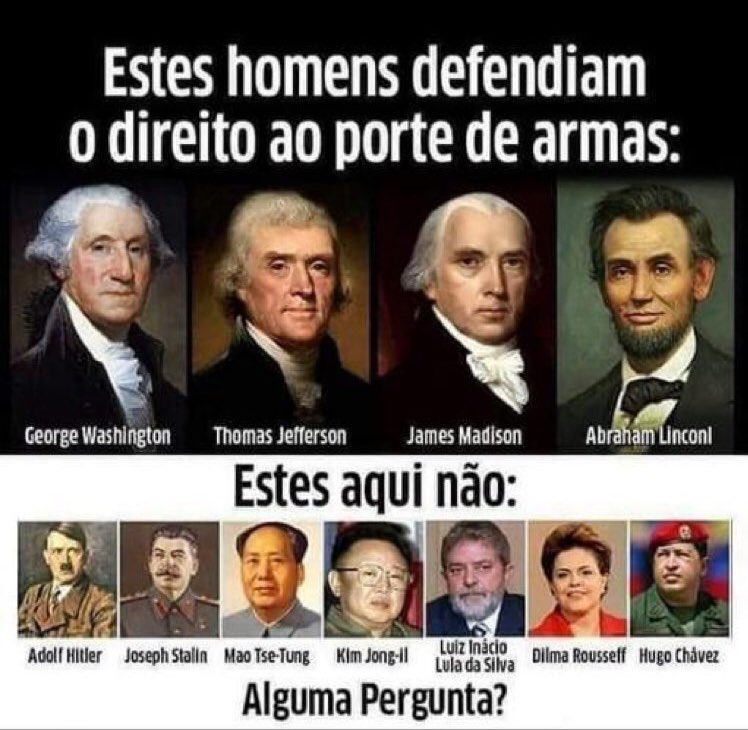 ComandanteNadia's tweet photo. Para refletir! #armaspelavida #ArmasParaOCidadaoDeBem #armasim #SimAoDecreto https://t.co/nNOKRC4qkl