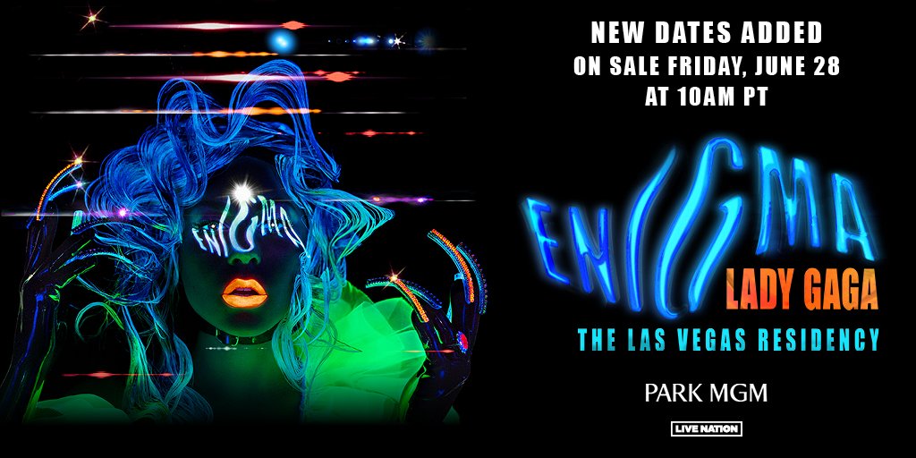 LADY GAGA, RESIDENCY, PARK THEATER, ENTERTAINMENT, ENIGMA