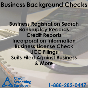 AAACreditScreen's tweet image. Run business background checks before signing contracts with another business and get incorporation info, credit reports, bankruptcy information, UCC filings, and lawsuits filed against a business. bit.ly/2FEz8SM #businesscredit #bankruptcy #uccfiling