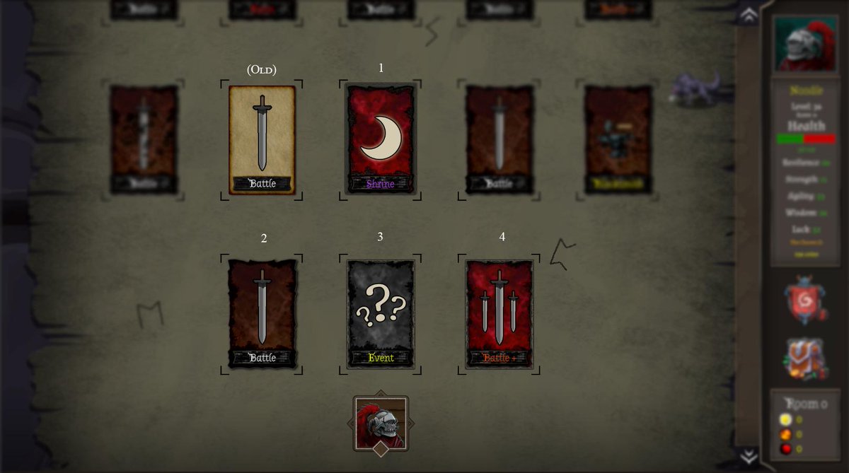 These are various in-progress changes for the dungeon cards in #Numentale. Trying to slowly fit the more gritty, dark and dungeony theme of the game. Could do with some feedback please! :)

#gameart #indiedev #gamedev #rpg #roguelike #roguelite