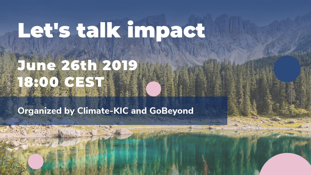 gobeyondinvest's tweet image. We are excited to announce our 2nd Online Impact Investment Event in collaboration with Climate-KIC! Do not miss this opportunity if you are interested in impact investing and supporting #innovation for #climate action.

Register here: bit.ly/31MCfAH

#impactinvesting