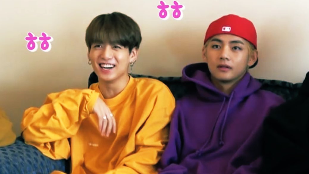I wonder if they really look like this while they’re watching drama!  #taehyung  #jungkook  #taekook 
