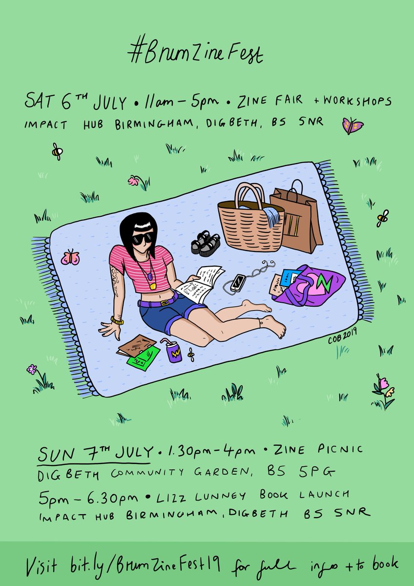 Excited to be heading to #BrumZineFest on Saturday 6th July. Come along and get some zines in your life!