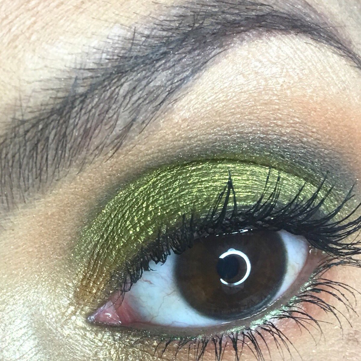 Makeupwgrace11_'s tweet photo. Love greens!!! Using @ColouredRaine https://t.co/4Ntln0K93k