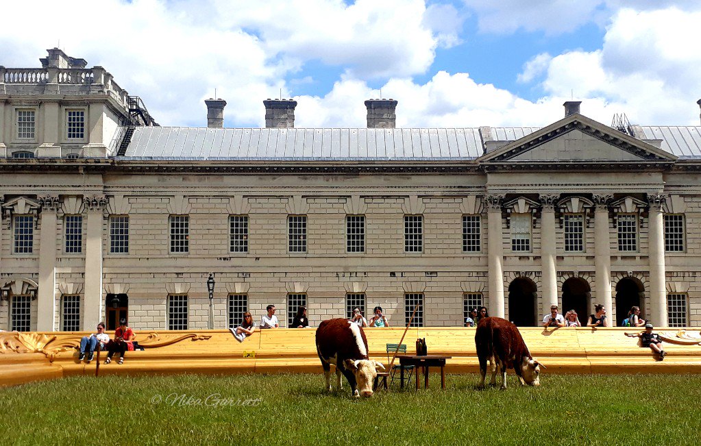 myLondontours's tweet photo. Meanwhile at @orncgreenwich as part of  @GDIFestival
Pasture with Cows 🐄🐄
#Greenwich #art #architecture #visitgreenwich #PasturewithCows https://t.co/29j2ggoco1