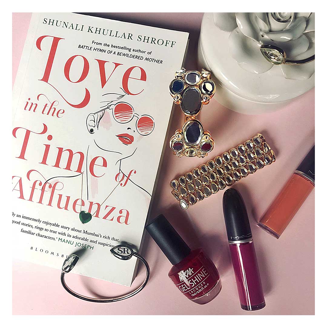 Isharya's tweet photo. Now Reading: Love In The Time Of Affluenza by the lovely Shunali Khullar Shroff with a side of #ISHARYA of course 💕 https://t.co/PSWX5taAJh