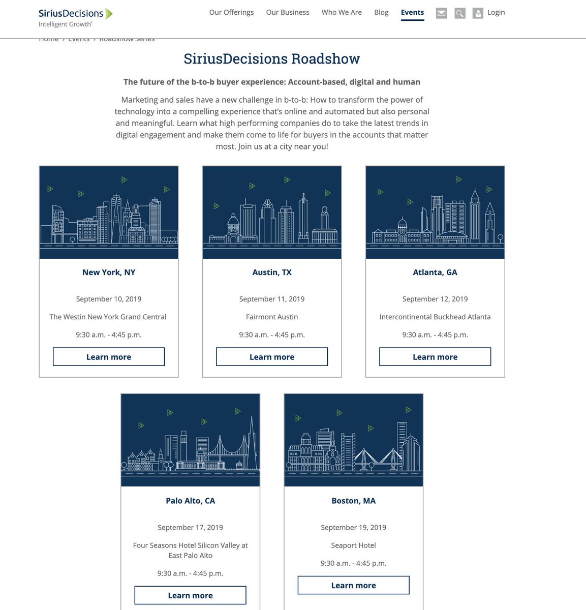 Just got out of #SDRoadshow19 planning meeting.  So excited to come to a city near you talking #digital #demand #abm #martech and more - with best practice examples. September 2019!