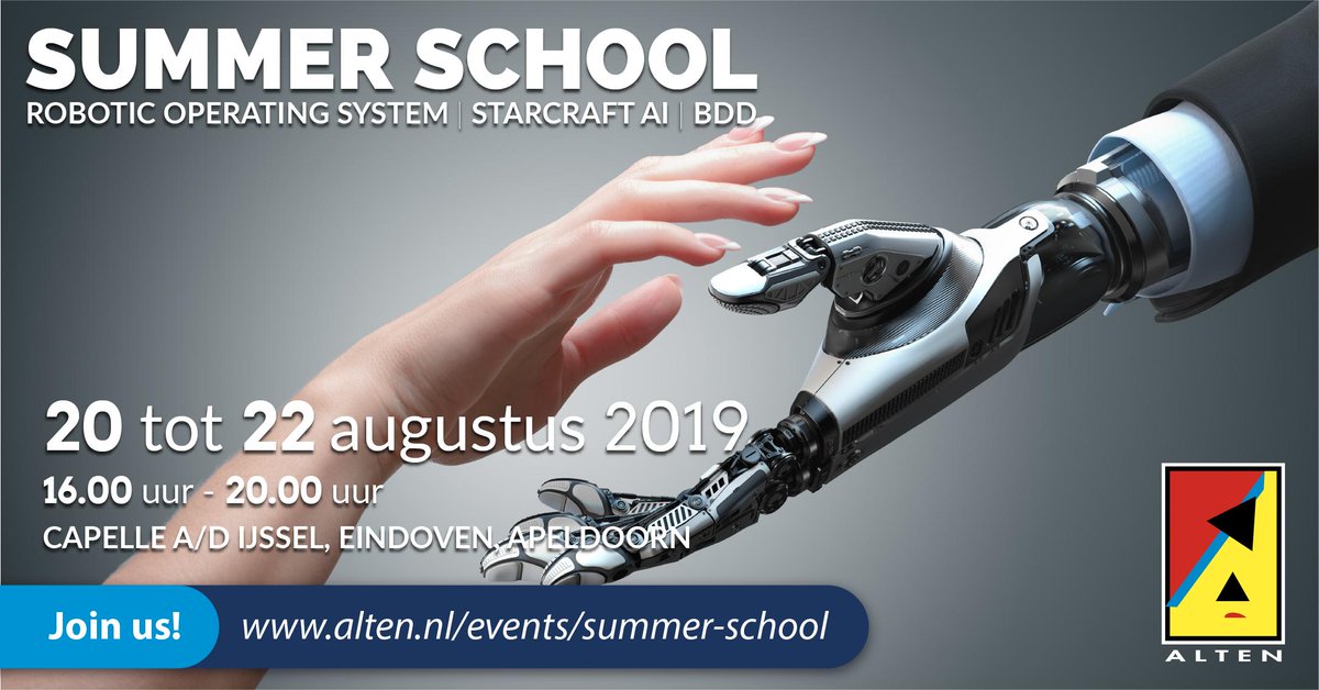 Ben jij 3e of 4e jaars student (#techniek) en wil je deze zomer jouw kennis vergroten van #Software Engineering en/of #Mechatronica? Dan is de Summer School echt iets voor jou!  Check onze website: alten.nl/events/summer-… #WeAreAlten
