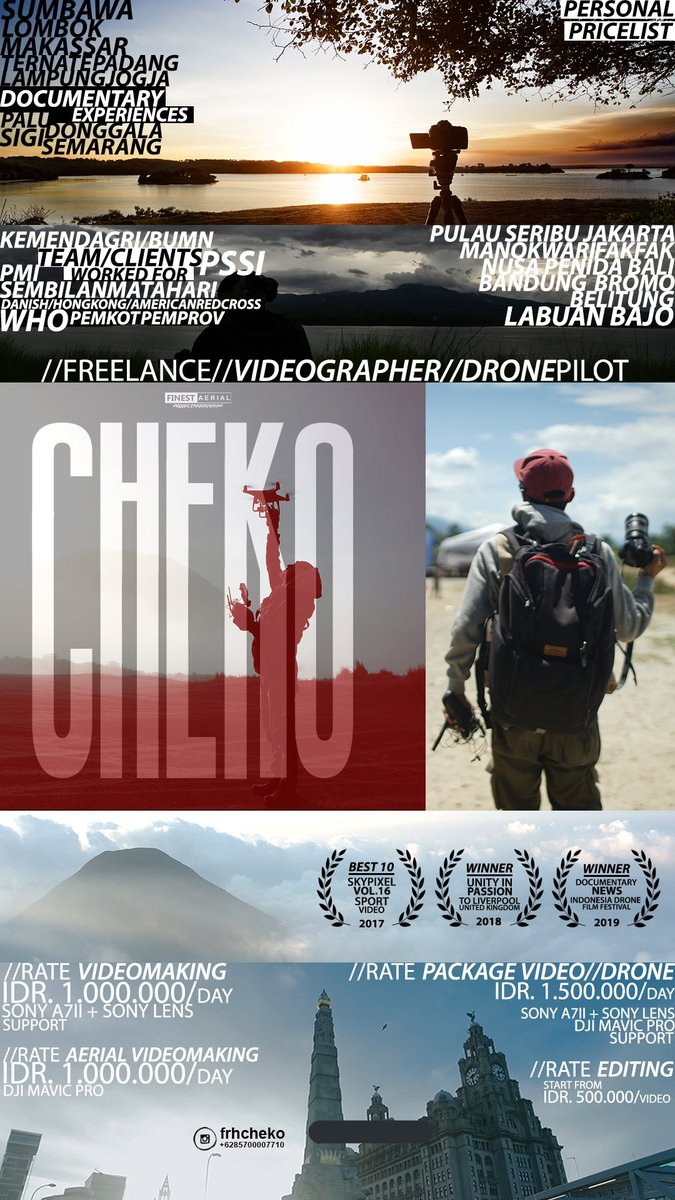 Karena saya belum memiliki website sebagai display, maka medsos-lah yang menjadi tumpuan untuk "Menjual Diri"

Personal Brand. Personal Pricelist.
All type Documentation.
[Luar Kota/Luar Pulau]