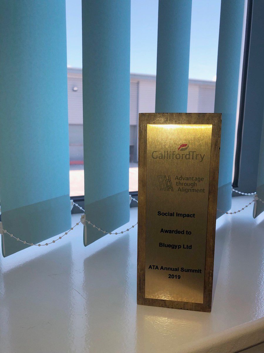 bluegypltd's tweet photo. We are very pleased to announce that Bluegyp Ltd has been awarded the social impact award from @gallifordtry at their ATA annual summit 👏🏆 https://t.co/m8uNJOXzmr